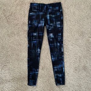 Athleta Blue Plaid Leggings